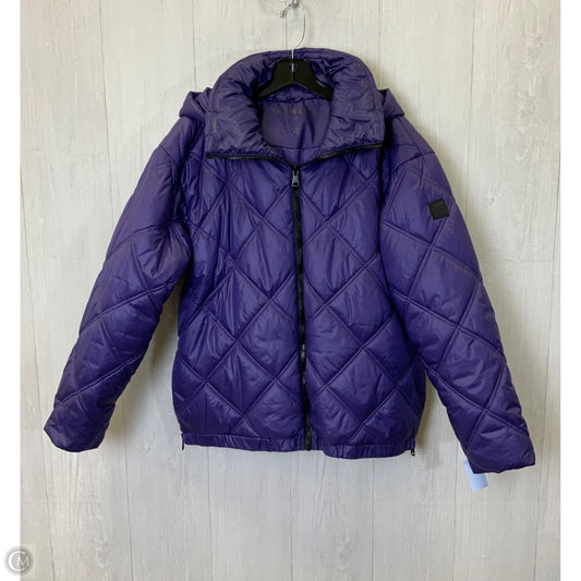 Coat Puffer & Quilted By Kenneth Cole In Purple, Size: L