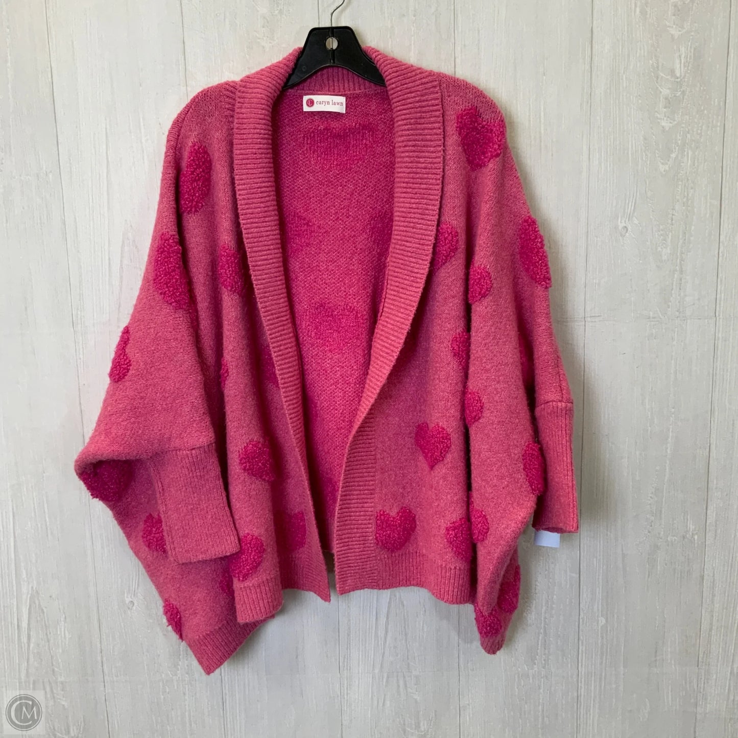 Sweater Cardigan By Clothes Mentor In Pink & Red, Size: Osfm