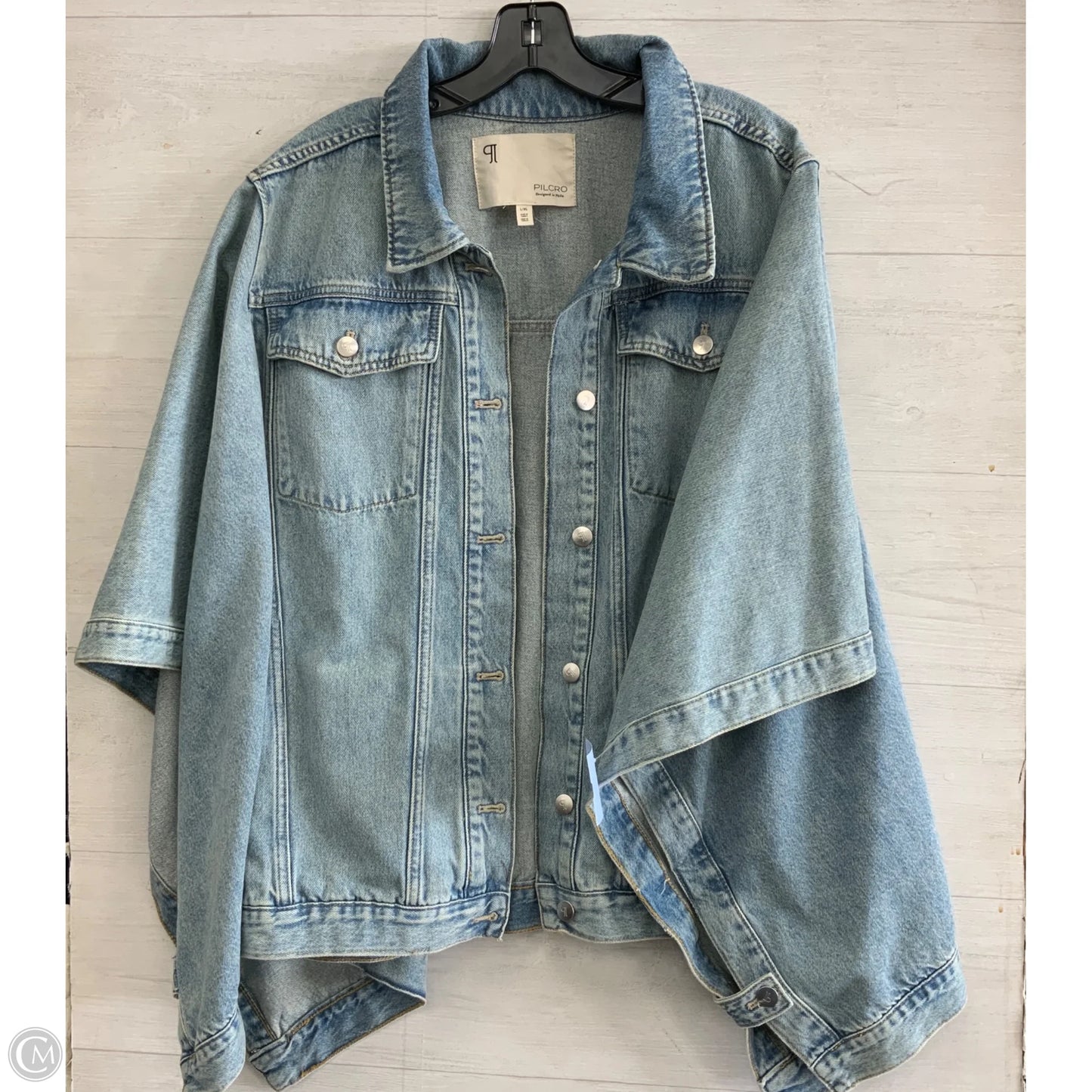 Jacket Denim By Pilcro In Blue Denim, Size: L