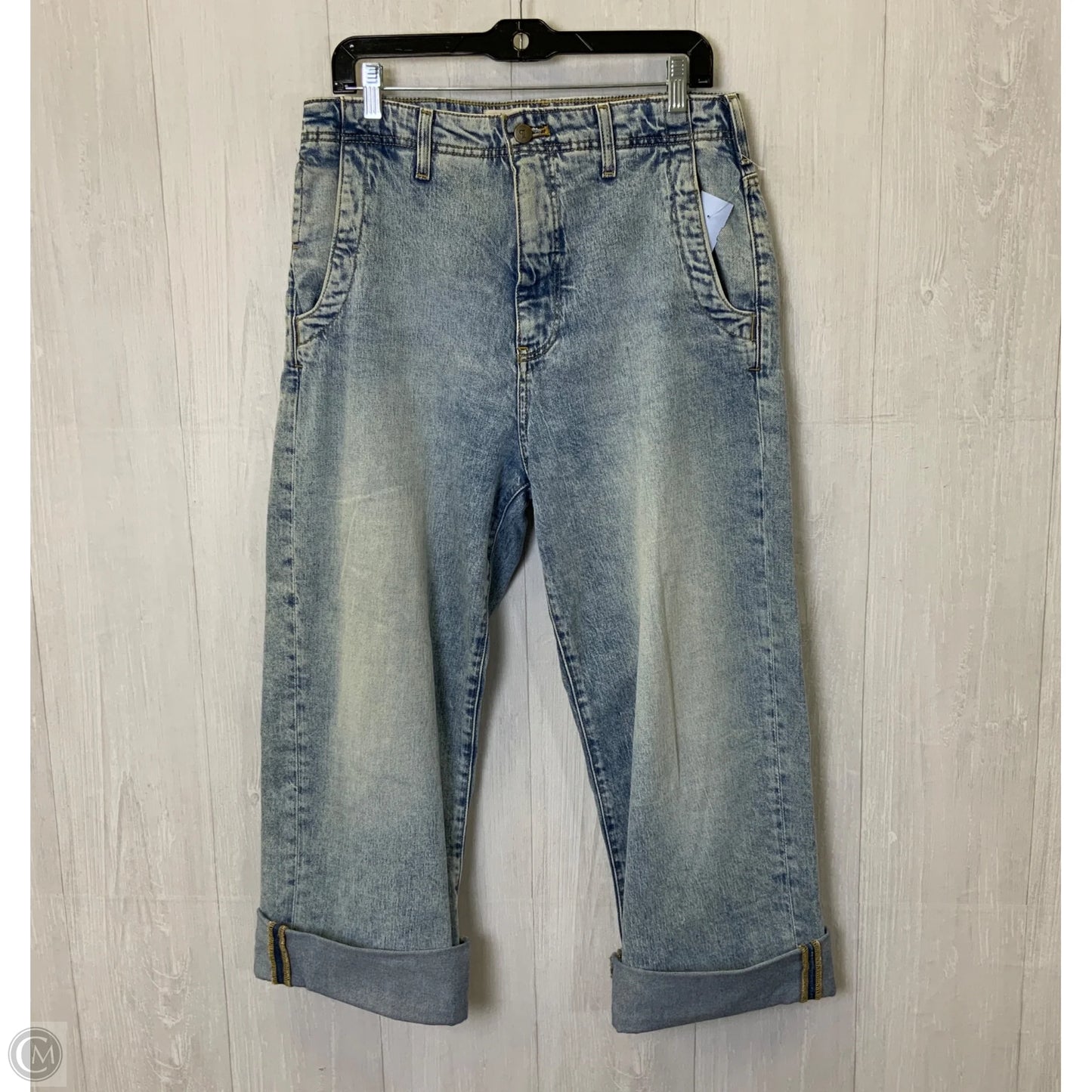 Jeans Cropped By Pilcro In Blue Denim, Size: 6