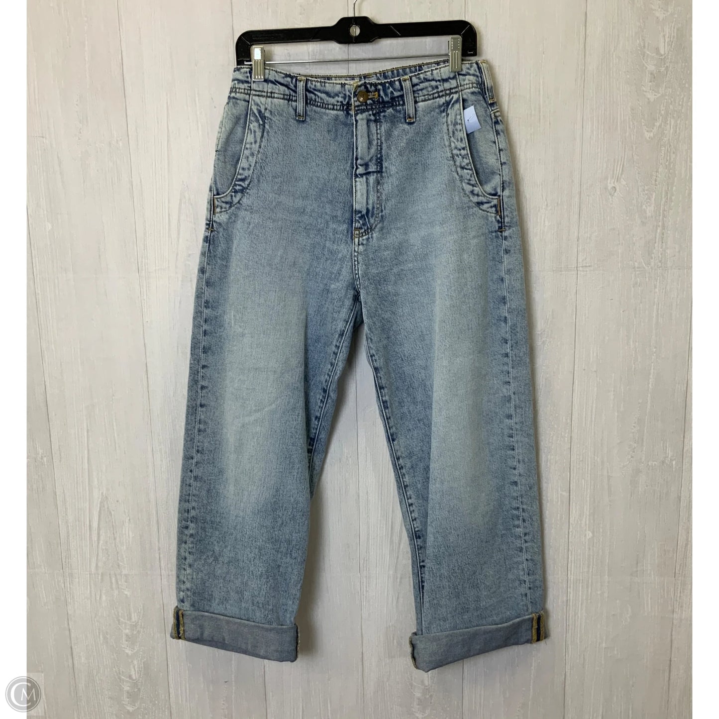 Jeans Cropped By Pilcro In Blue Denim, Size: 4