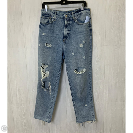 Jeans Straight By H&m In Blue Denim, Size: 10