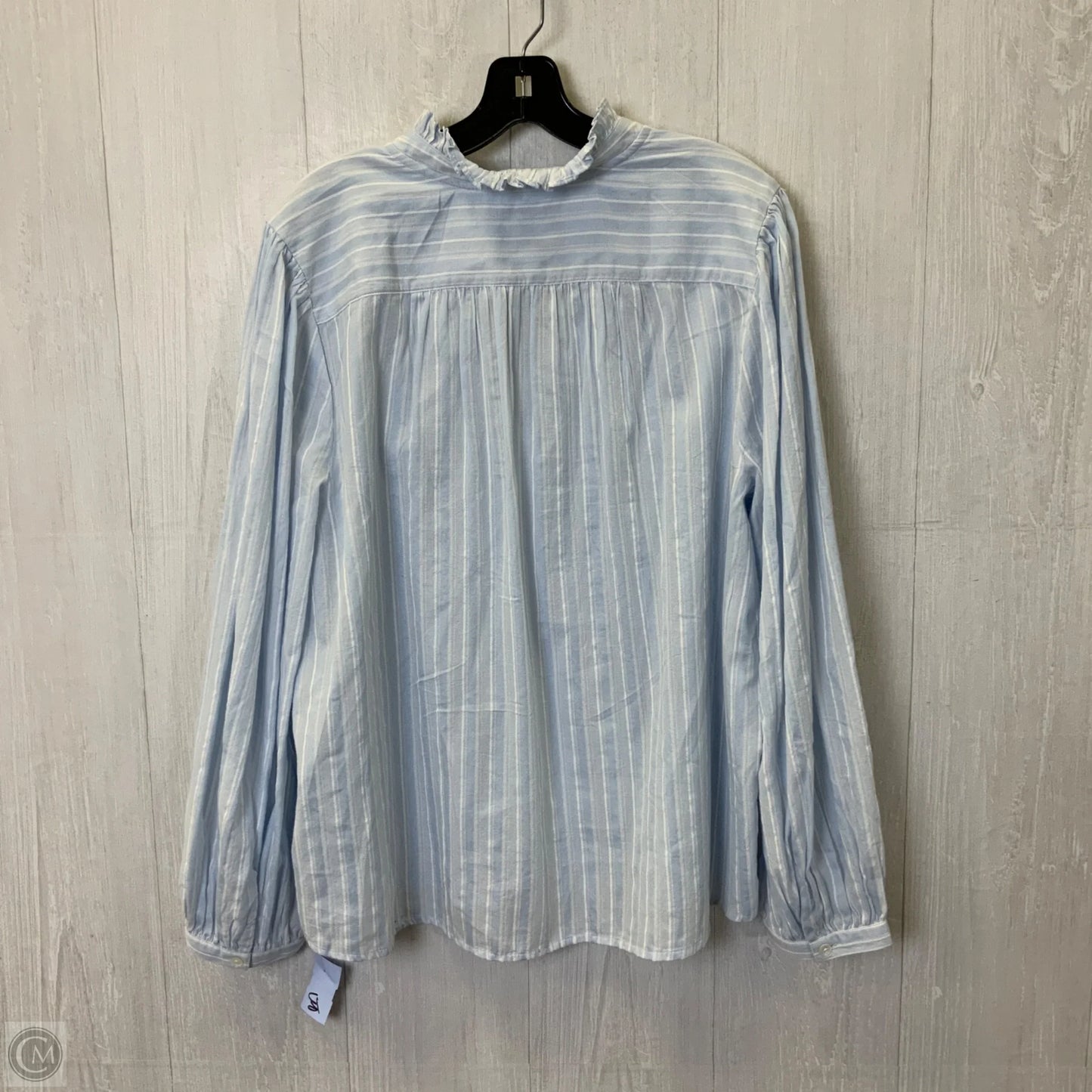 Blouse Long Sleeve By Madewell In Striped Pattern, Size: Xl