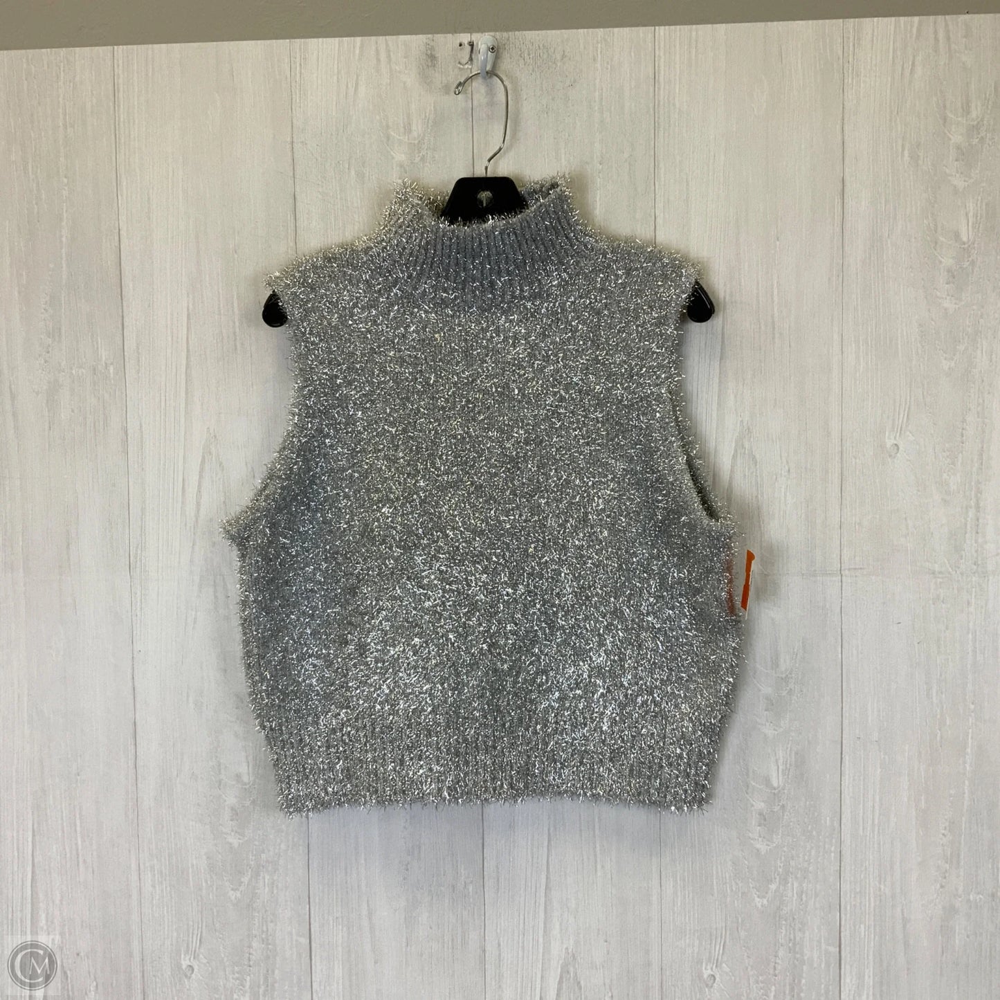 Vest Sweater By J. Crew In Silver, Size: L