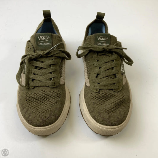Shoes Sneakers By Vans In Cream & Green, Size: 7.5
