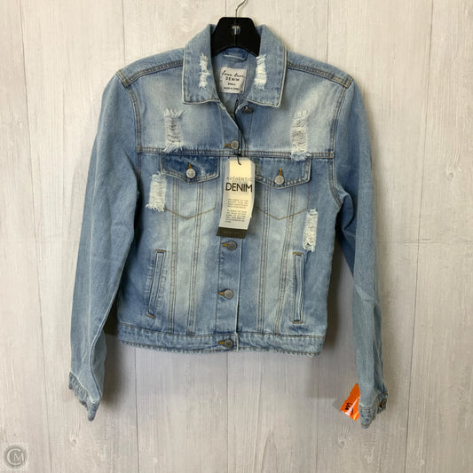 Jacket Denim By Love Tree In Blue Denim, Size: S