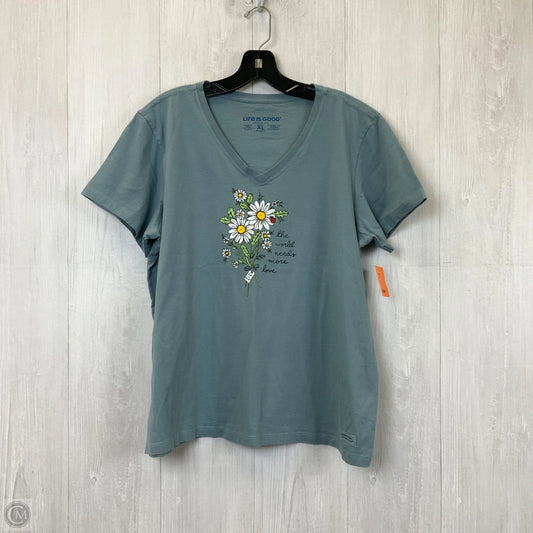 Top Short Sleeve Basic By Life Is Good In Blue, Size: Xl