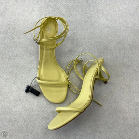 Shoes Heels Kitten By Zara In Yellow, Size: 9
