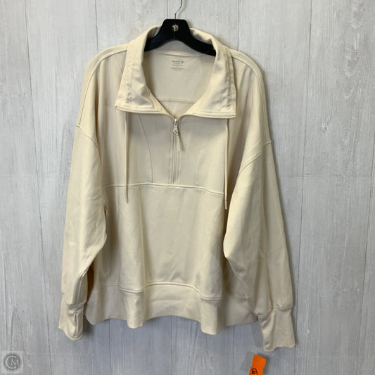 Athletic Sweatshirt Collar By Old Navy In Cream, Size: 4x