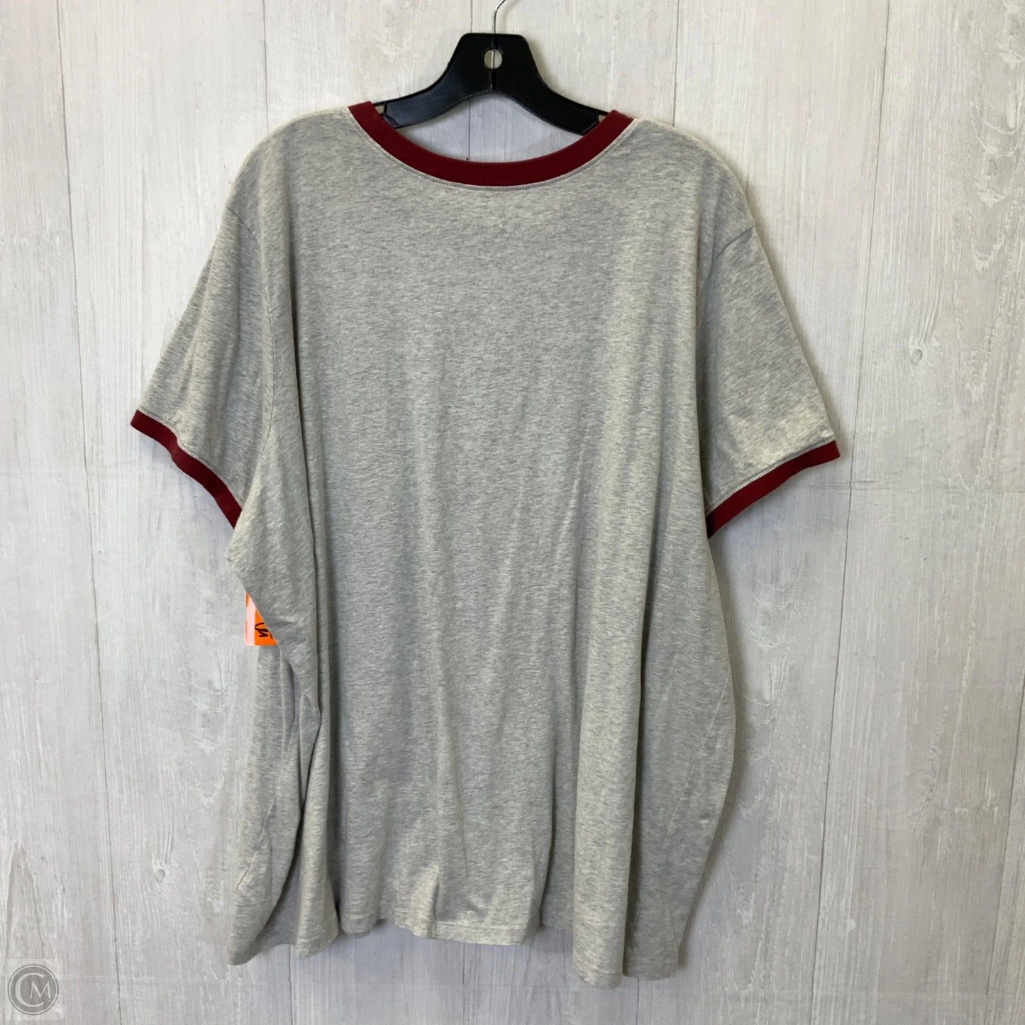 Top Short Sleeve Basic By Torrid In Grey & Red, Size: 3x