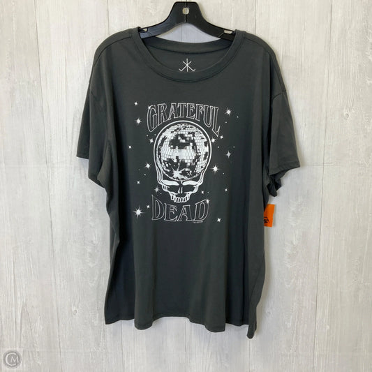 Top Short Sleeve Basic By Clothes Mentor In Grey, Size: 1x