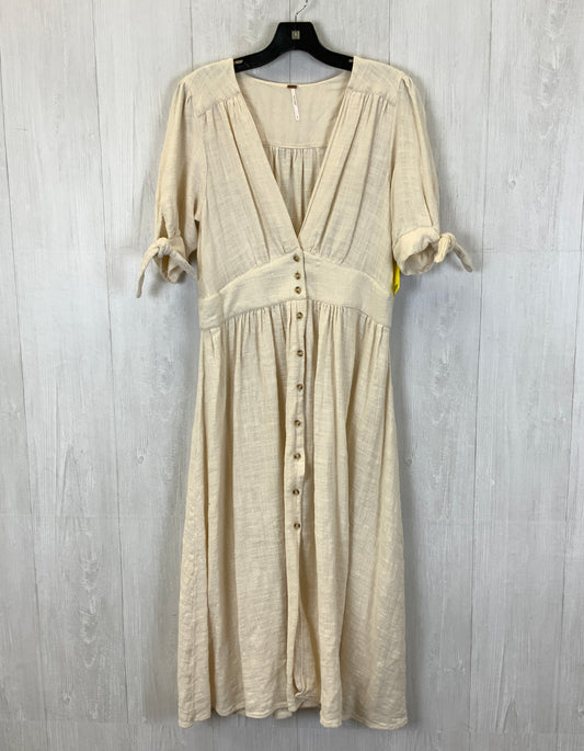 Dress Casual Maxi By Free People In Cream, Size: L