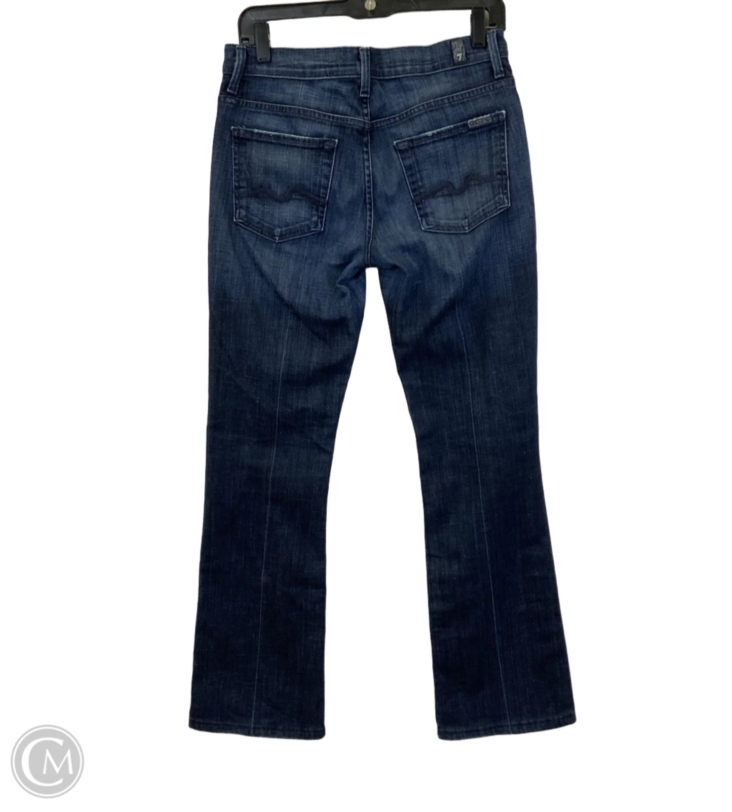 Jeans Boot Cut By 7 For All Mankind In Blue Denim, Size: 6