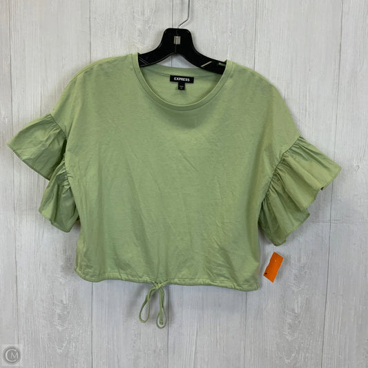 Top Short Sleeve By Express In Green, Size: Xs