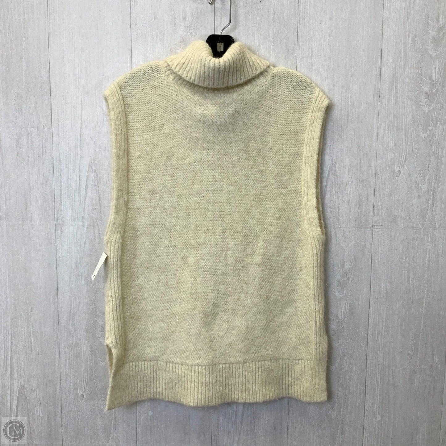 Sweater Short Sleeve By Loft In Cream, Size: S