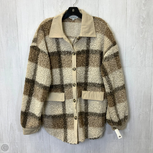 Jacket Shirt By Davi & Dani In Brown, Size: S