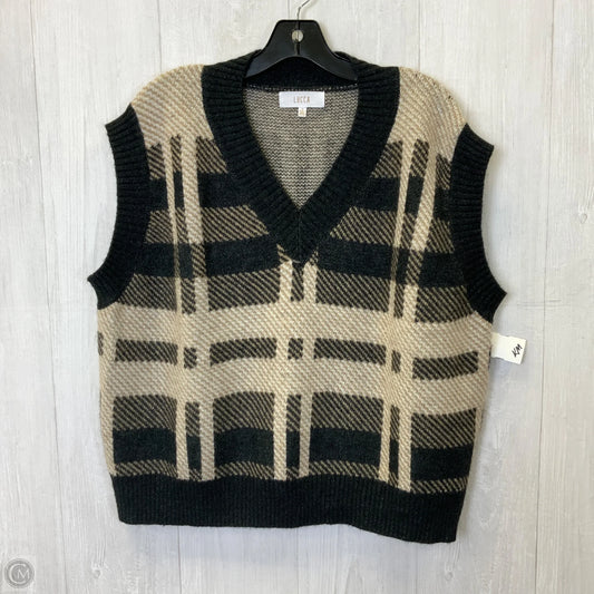 Vest Sweater By Clothes Mentor In Black, Size: M