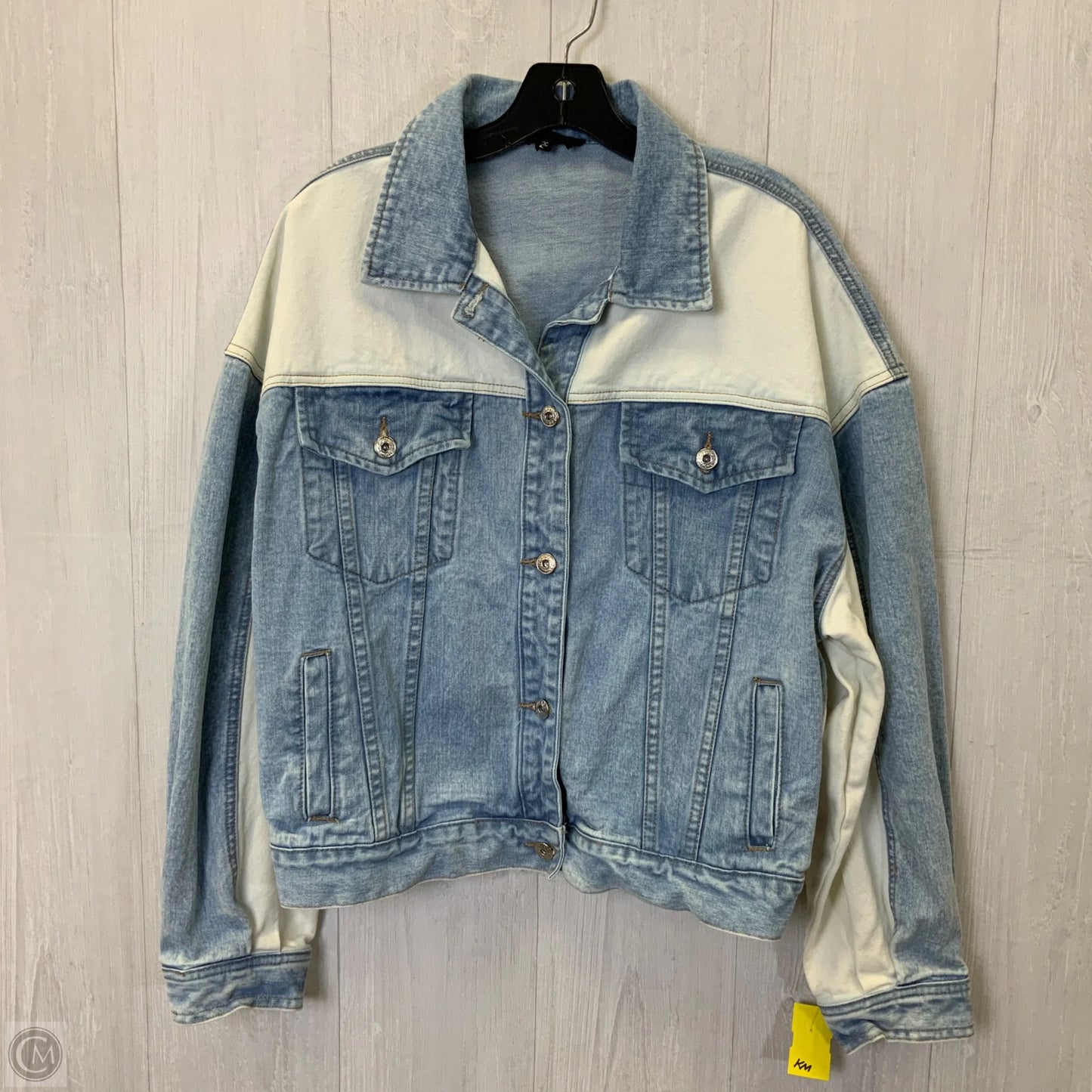 Jacket Denim By Heyson In Blue & White, Size: L