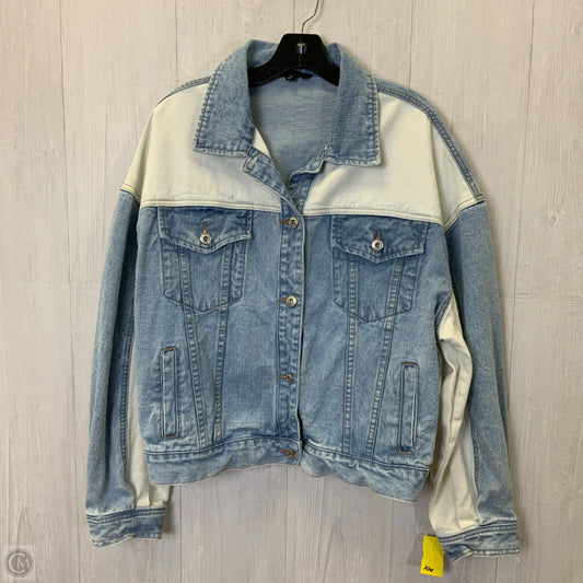 Jacket Denim By Heyson In Blue & White, Size: L