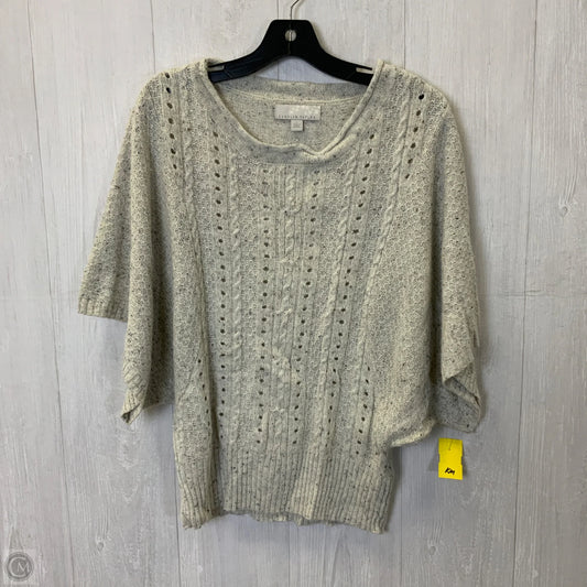 Sweater Short Sleeve By Carolyn Taylor In Grey, Size: L
