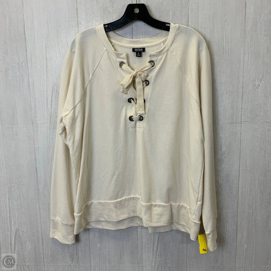 Top Long Sleeve By Ana In Cream, Size: Xl
