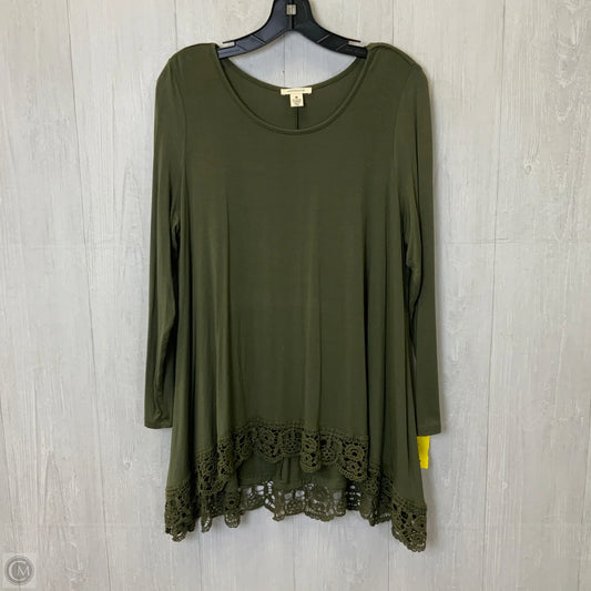 Top Long Sleeve Basic By West Bound In Green, Size: M