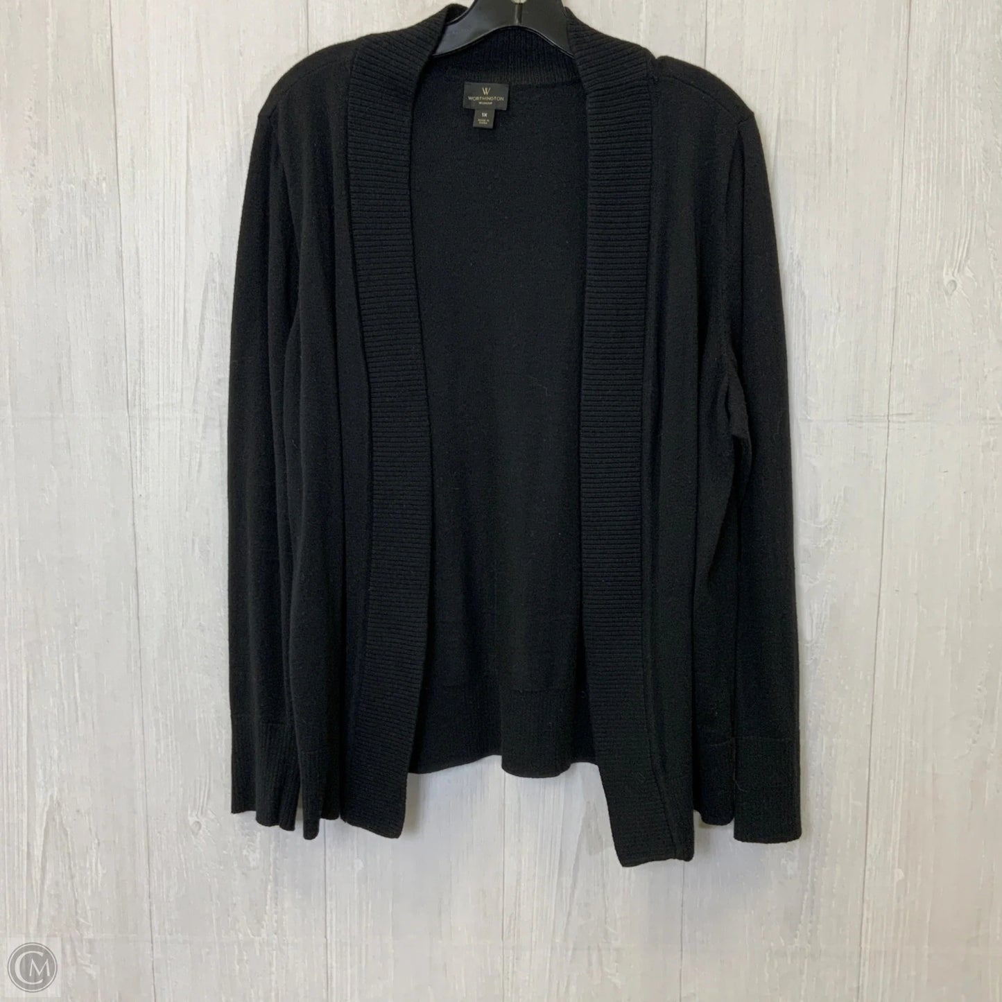 Cardigan By Worthington In Black, Size: 1x