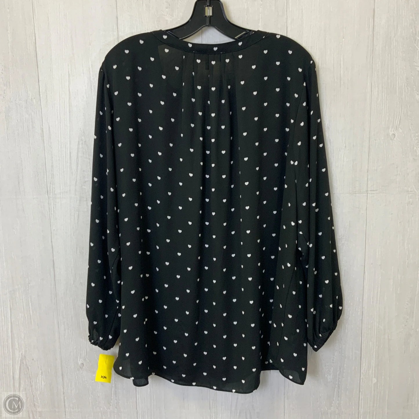 Blouse Long Sleeve By Philosophy In Black, Size: 2x
