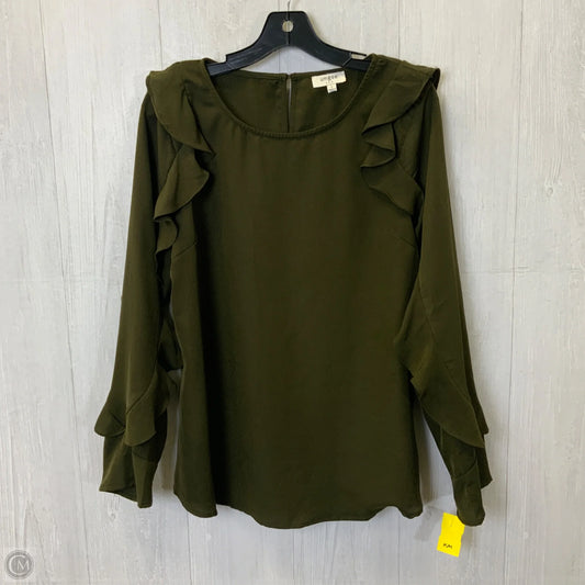 Top Long Sleeve By Umgee In Green, Size: L