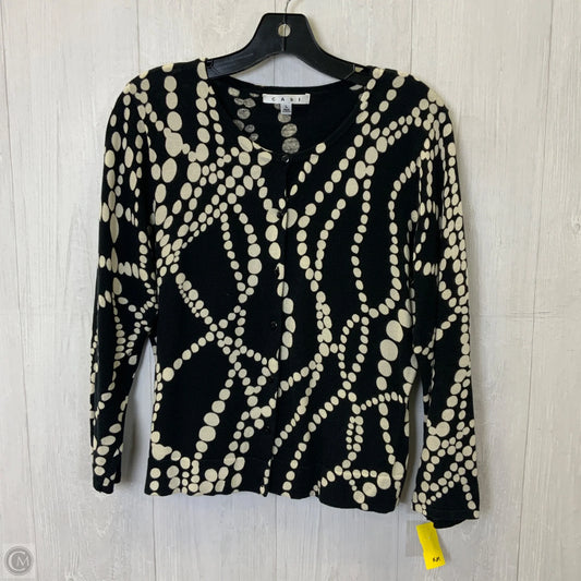 Cardigan By Cabi In Black & Cream, Size: L