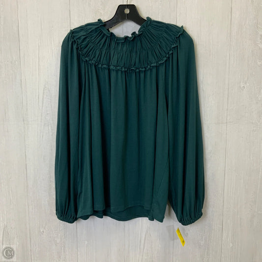 Top Long Sleeve By Ann Taylor In Green, Size: M