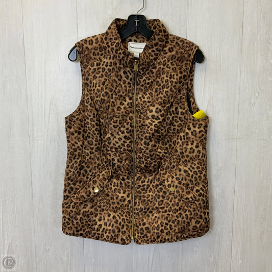 Vest Puffer & Quilted By Charter Club In Animal Print, Size: M