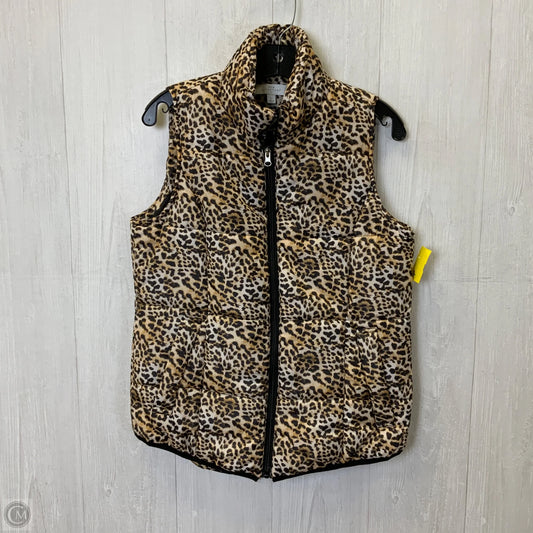Vest Puffer & Quilted By New Directions In Leopard Print, Size: L