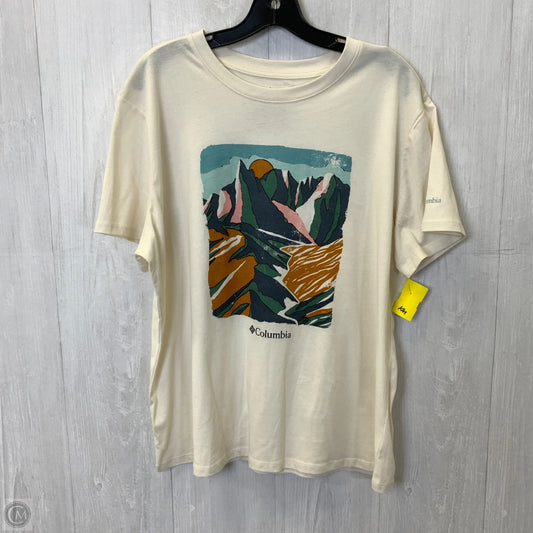 Top Short Sleeve By Columbia In Cream, Size: Xl