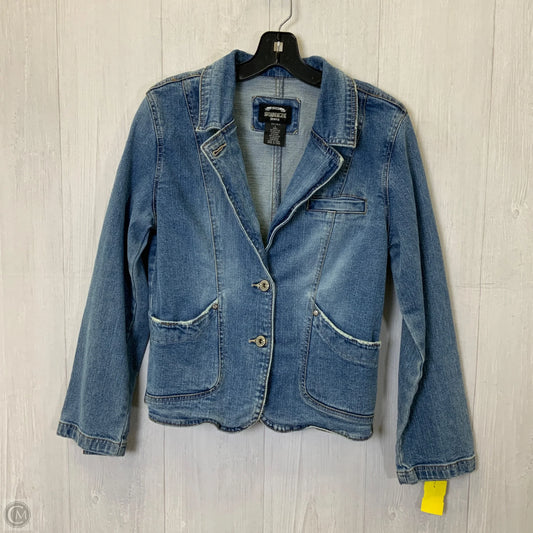 Jacket Denim By Clothes Mentor In Blue Denim, Size: L