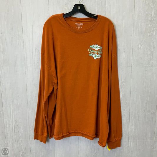 Top Long Sleeve By Clothes Mentor In Orange, Size: 3x