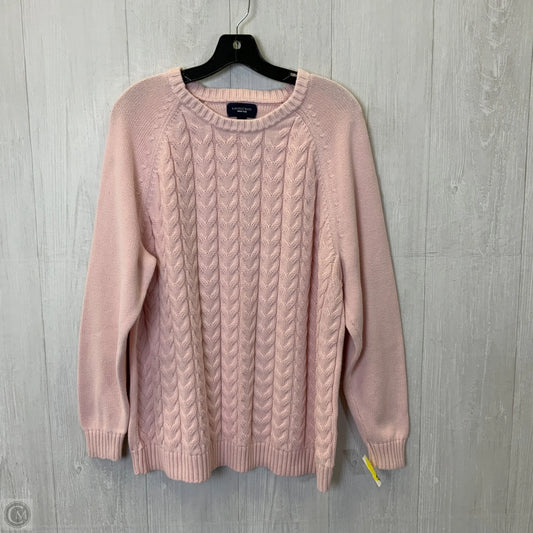 Sweater By Lands End In Pink, Size: 2x