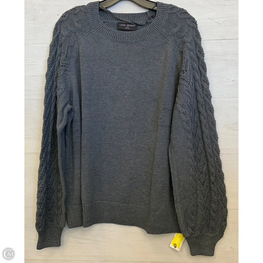 Sweater By Lane Bryant In Grey, Size: 3x