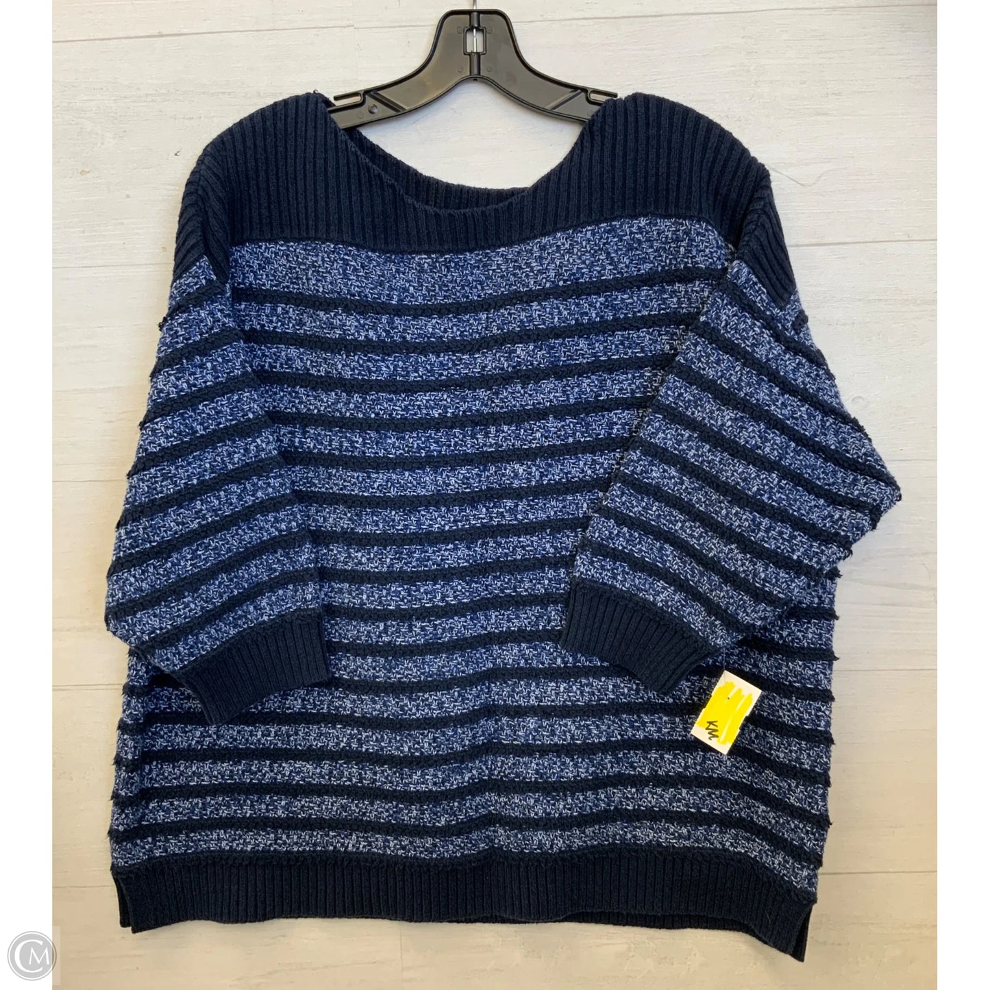 Sweater Short Sleeve By Lands End In Navy, Size: 1x
