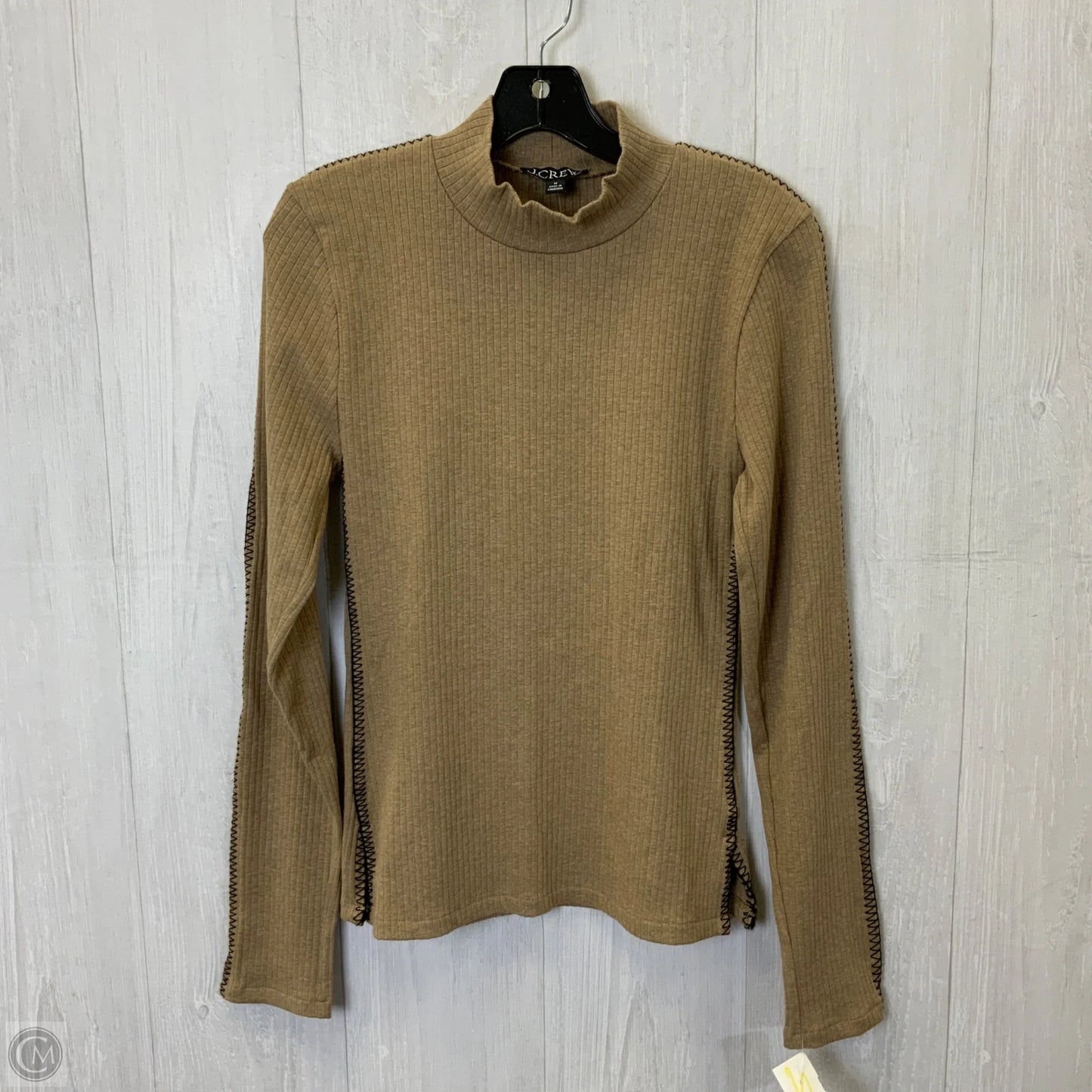 Top Long Sleeve Basic By J. Crew In Tan, Size: M