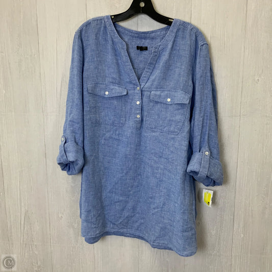 Top Long Sleeve By Talbots In Blue, Size: 2x