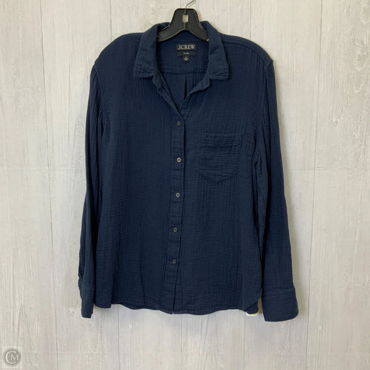 Top Long Sleeve By J. Crew In Blue, Size: L