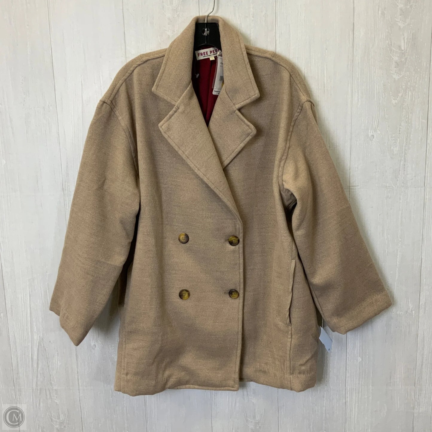 Coat Peacoat By Free People In Tan, Size: S