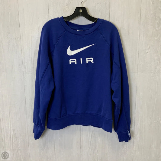 Sweatshirt Crewneck By Nike Apparel In Blue, Size: M