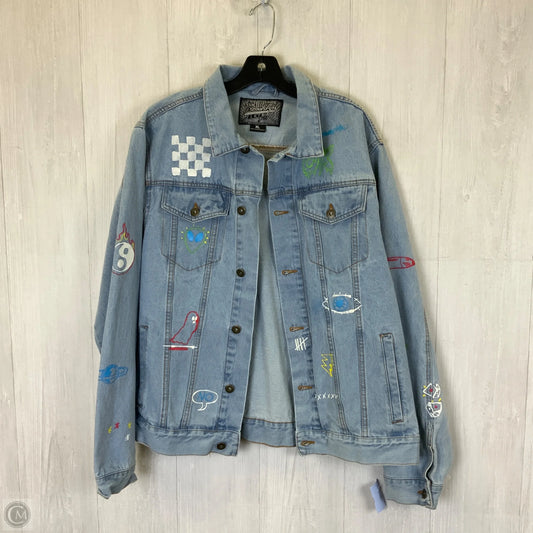 Jacket Denim By Clothes Mentor In Blue Denim, Size: Xl