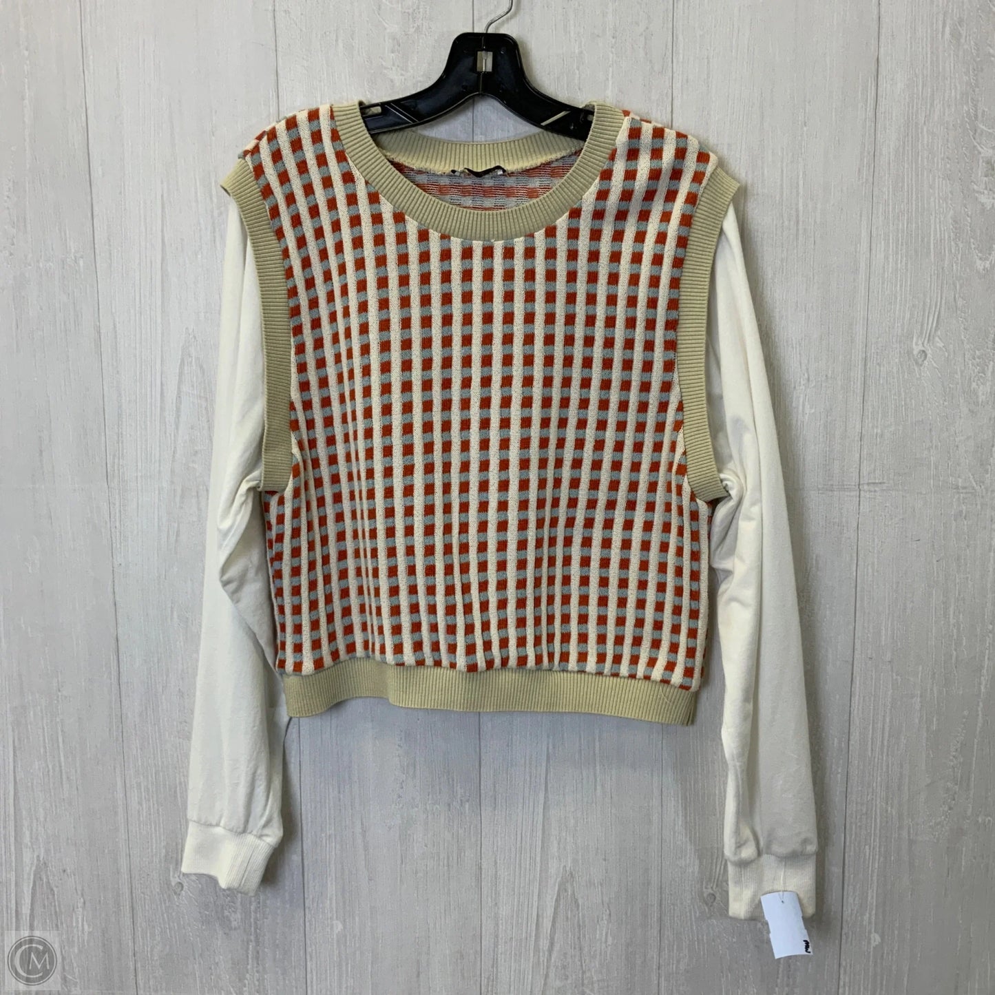 Top Long Sleeve By Zara In Multi-colored, Size: L