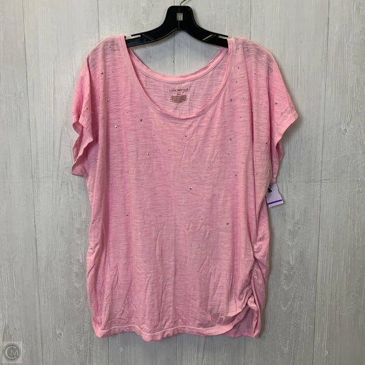 Top Short Sleeve By Lane Bryant In Pink, Size: 3x