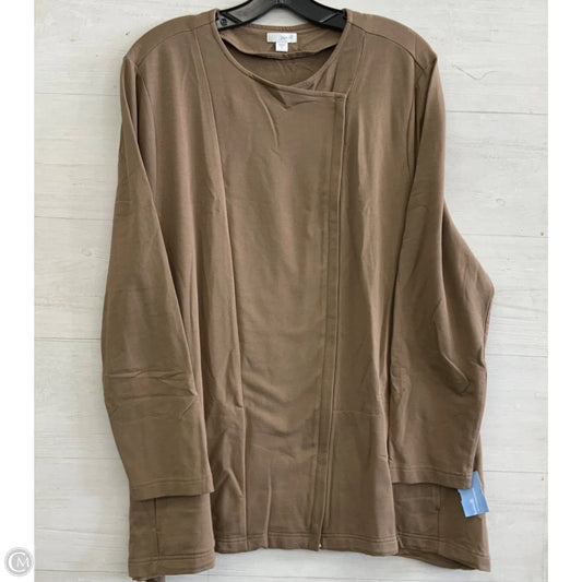 Jacket Shirt By Pure Jill In Brown, Size: Xl