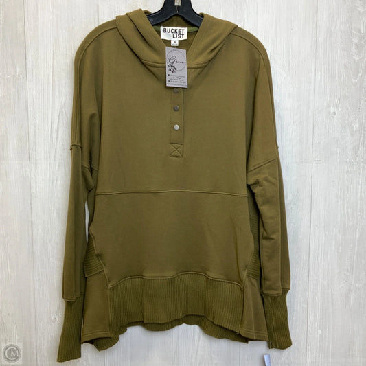Sweatshirt Hoodie By Bucketlist In Green, Size: M