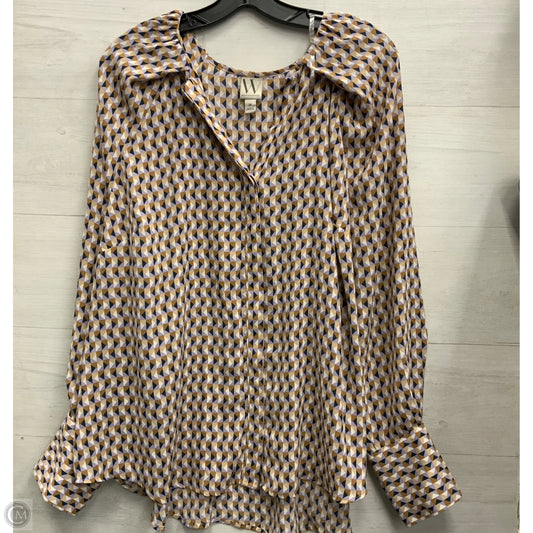 Blouse Long Sleeve By Worthington In Multi-colored, Size: 2x